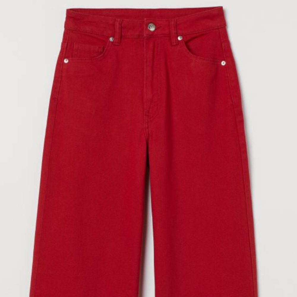 H&M Wide Leg Twill Pant size 6